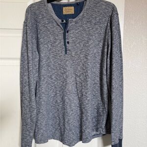 Men's Blue lucky brand Henley Shirt